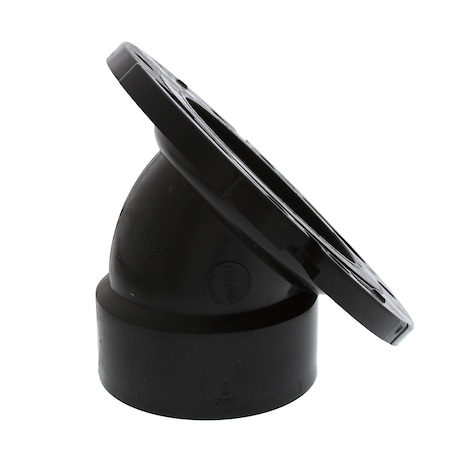 Jones Stephens 3in. x 4in. ABS 45Deg. Closet Flange with Plastic Ring C55143